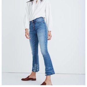 Madewell Cali Demi-Boot Jeans in Bess Wash: Button-Front Edition K1884, Size 26